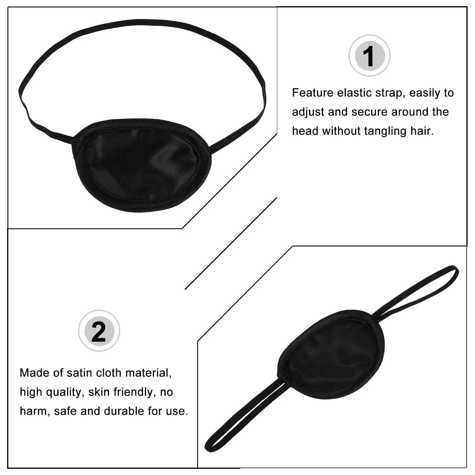 3Pcs Pirate Patch Kids Eye Patching Pirate Party Favor Gift Children's Eye Single Lazy Eye Patch Eye for Adults 5