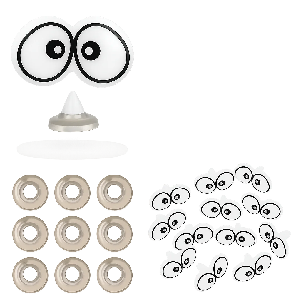 20Pairs Multicolor DIY Accessories Handmade Material With Washers Puppets Toys Supplies Dolls Safety Eyes Stuffed Animal Eye