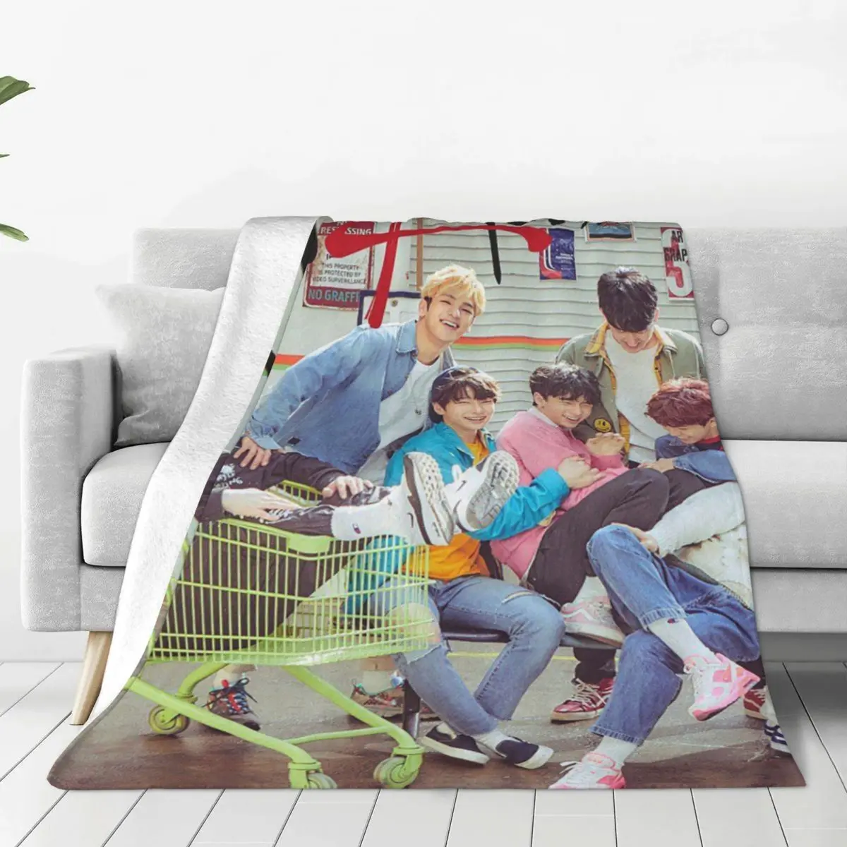 

New Stray Kids Kpop Star Blanket 3D Print Fleece Funny Breathable Throw Blankets for Bedspread Autumn/Winter