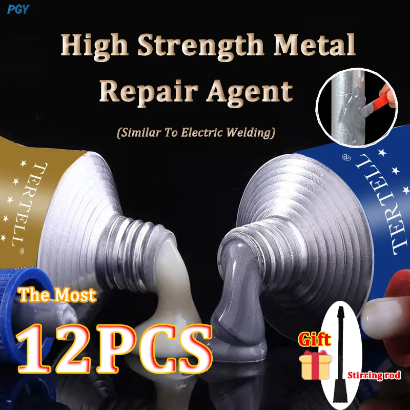 

12/10/6/2PCS Metal Repair Adhesive AB Glue High Strength Bonding Sealant Weld Seam Metal Adhesive Heat Resistance Strong Casting
