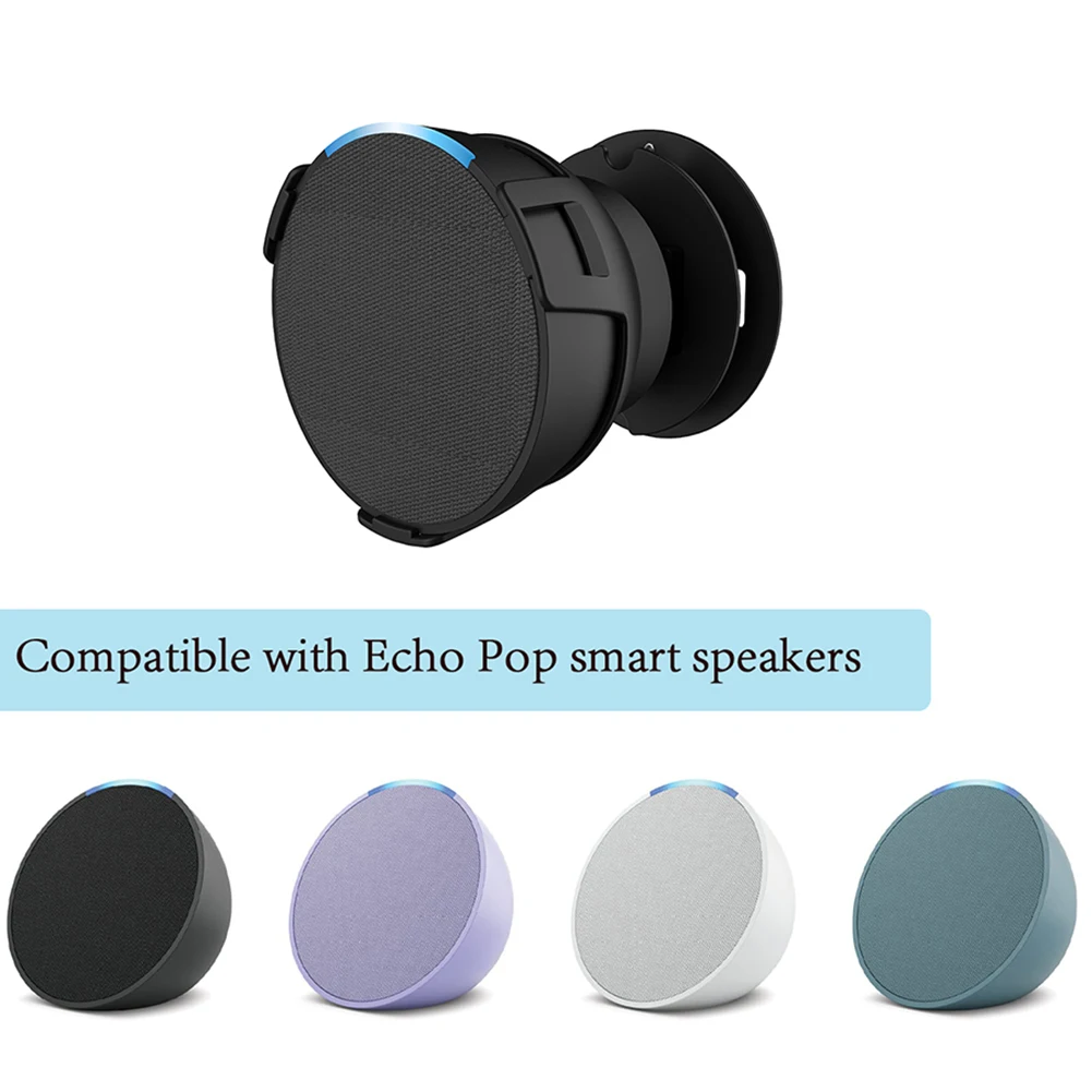 Wall-mounted Smart Speaker Holder For Echo Pop Speaker Bracket Space Saving  Home Decoration Built-in Cable Management