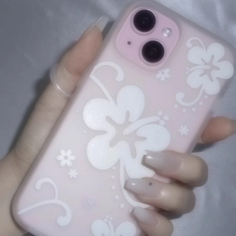 Dreamy Ins Cherry Blossom Butterfly Korean Cute Phone Case – Y2K Style Cover