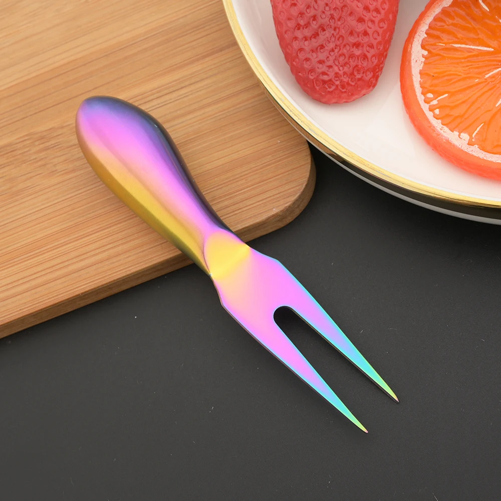 Rainbow Jam Spreader Cheese Utensils Stainless Steel Handle Cheese Knives Spread Cream Spatula Butter Knife Baking Tools
