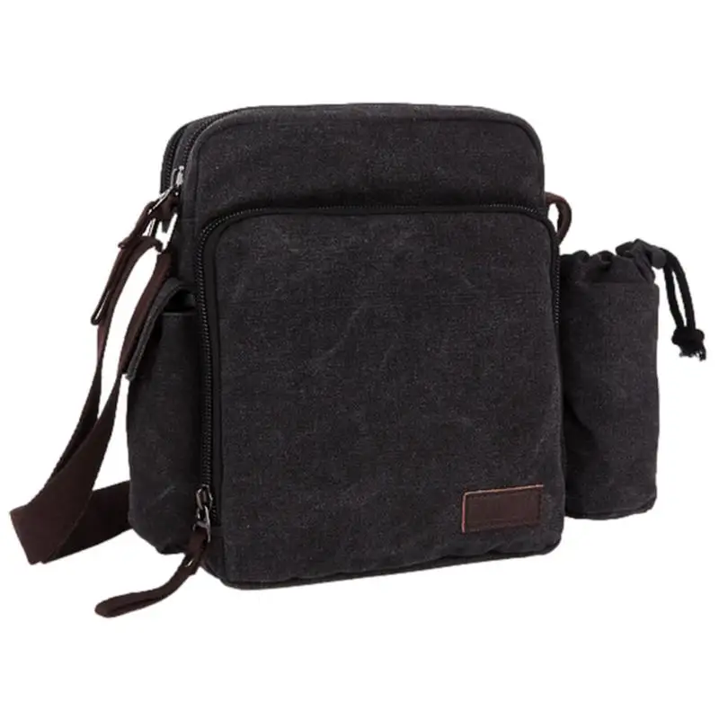 

Canvas Shoulder Bag Messenger Bag For Men And Women For Cycling Office School Traveling And Running