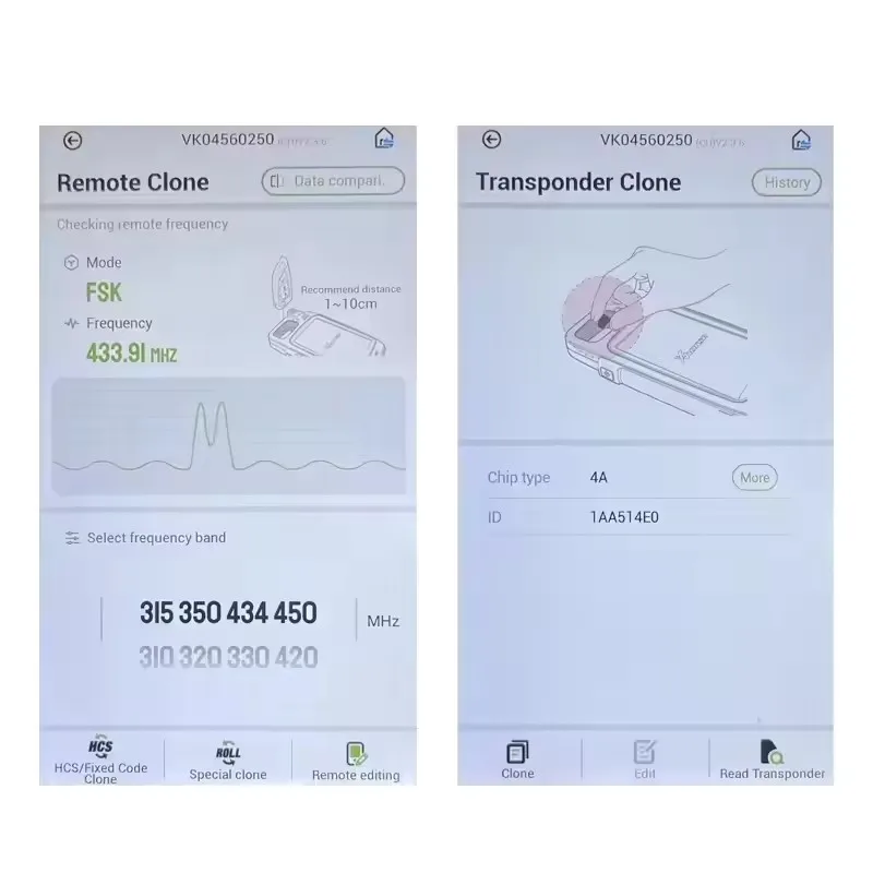 Enhanced Smart Remote Key Fob with 4A Chip and 433MHz Frequency