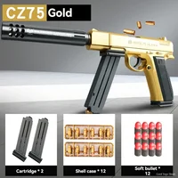 CZ75 Soft Bullet Gun Toy Shell Throwing Manual Air Soft Pistol Weapons Outdoor Realistic Toys Guns for Boys Children Adult Gifts 1