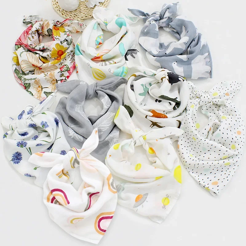 60x60cm Cotton Baby Blankets Soft Bamboo Baby Blanket Muslin Swaddle Wrap Boy Girl Feeding Burp Cloth Towel Newborns Stuff