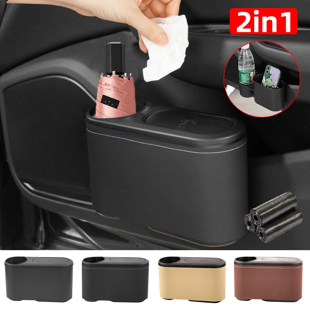 Car Trash Can Mini Auto Trash Bin Universal Vehicle Dust Organizer Leak  Proof Portable Dustbin Garbage Box For Automobile - AliExpress