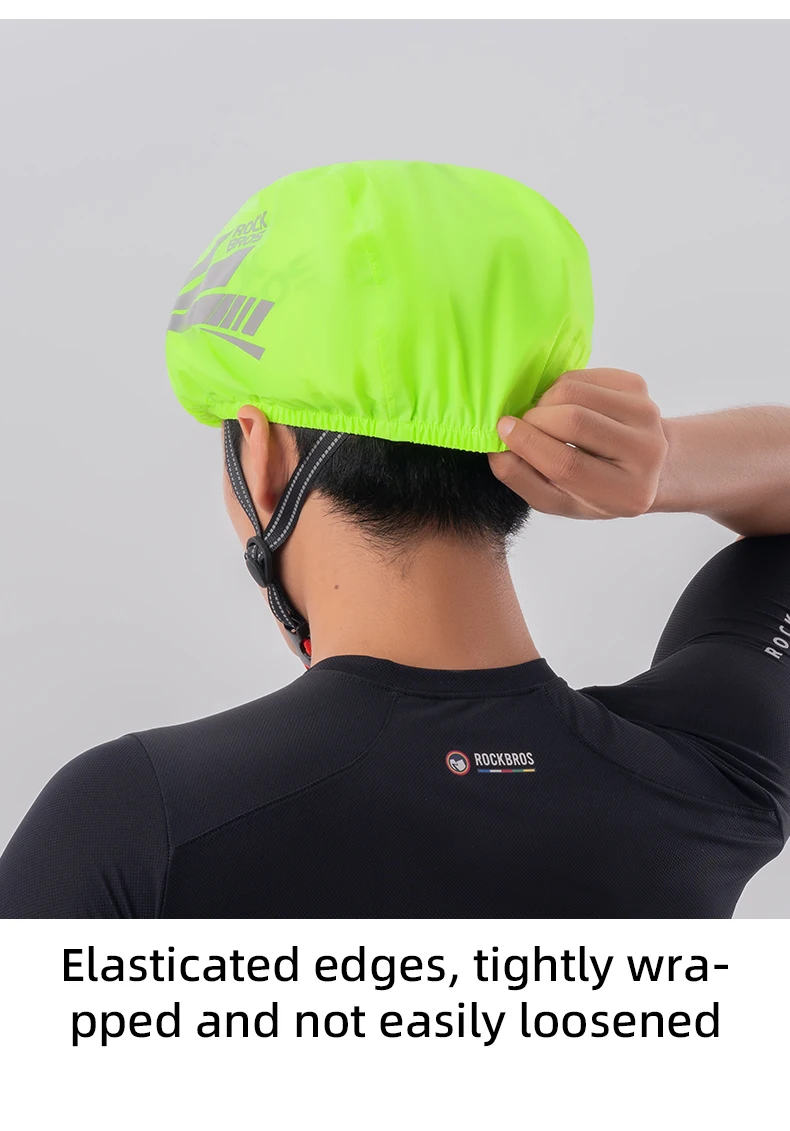 ROCKBROS Wasserdichter 1-teiliger Reithut-Mountain-Road-Fahrradhelm, winddichter reflektierender Streifen und winddichter Fahrradhelm-Abdeckung – Detail 8