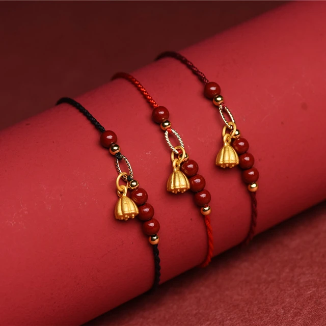 Gold Rope Bracelet Women, String Bracelet Gold Charm