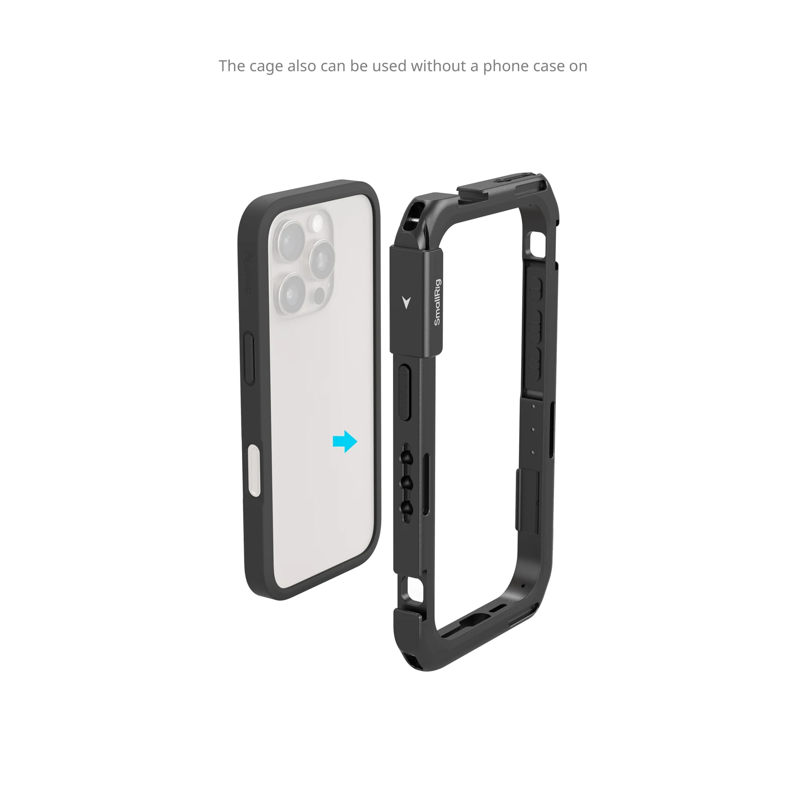 Small rig mobile video cage basic edition für iphone 16 pro/für iphone 16 pro max für video aufzeichnung/youtube/live streaming – Detail 11
