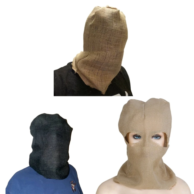

Q1FA Terrifying Robber Head Covering Balaclava Bucket Hat Full-Head Halloween Costume