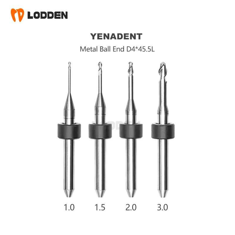 Yenadent Dental Lab Fräs bohrer für Lithium di silikat Zirkon oxid pmma Metall d4 dc nc Beschichtung Zahnmedizin Materialien Schleif bohrer – Detail 14