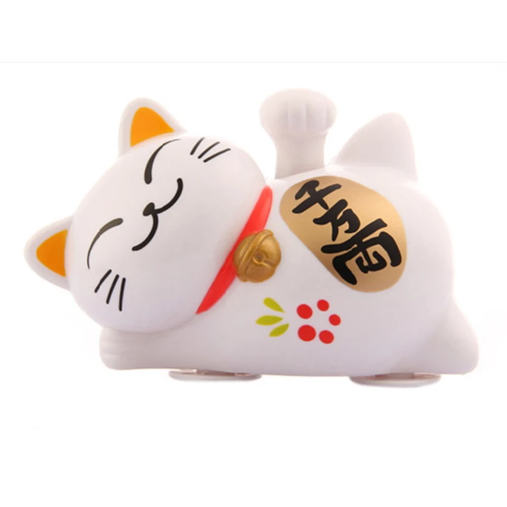 Cinese Lucky Waving Cat Automotive Solar Powered Fortune Cat Accessori Beckoning Maneki Neko Fortune Feng Shui Decoration