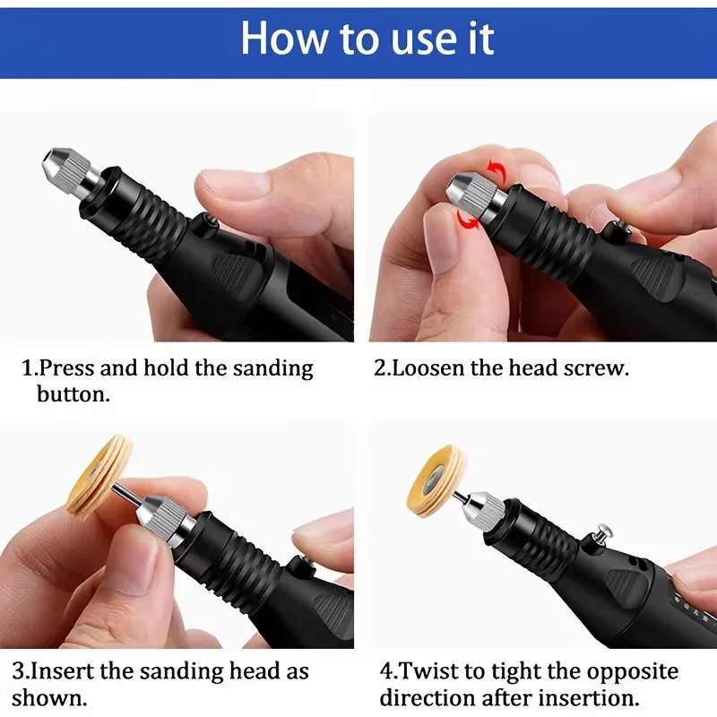 9V Mini Drill Electric Carving Pen Variable Speed Rotary Tools Kit Engraver for Grinding Polishing 4