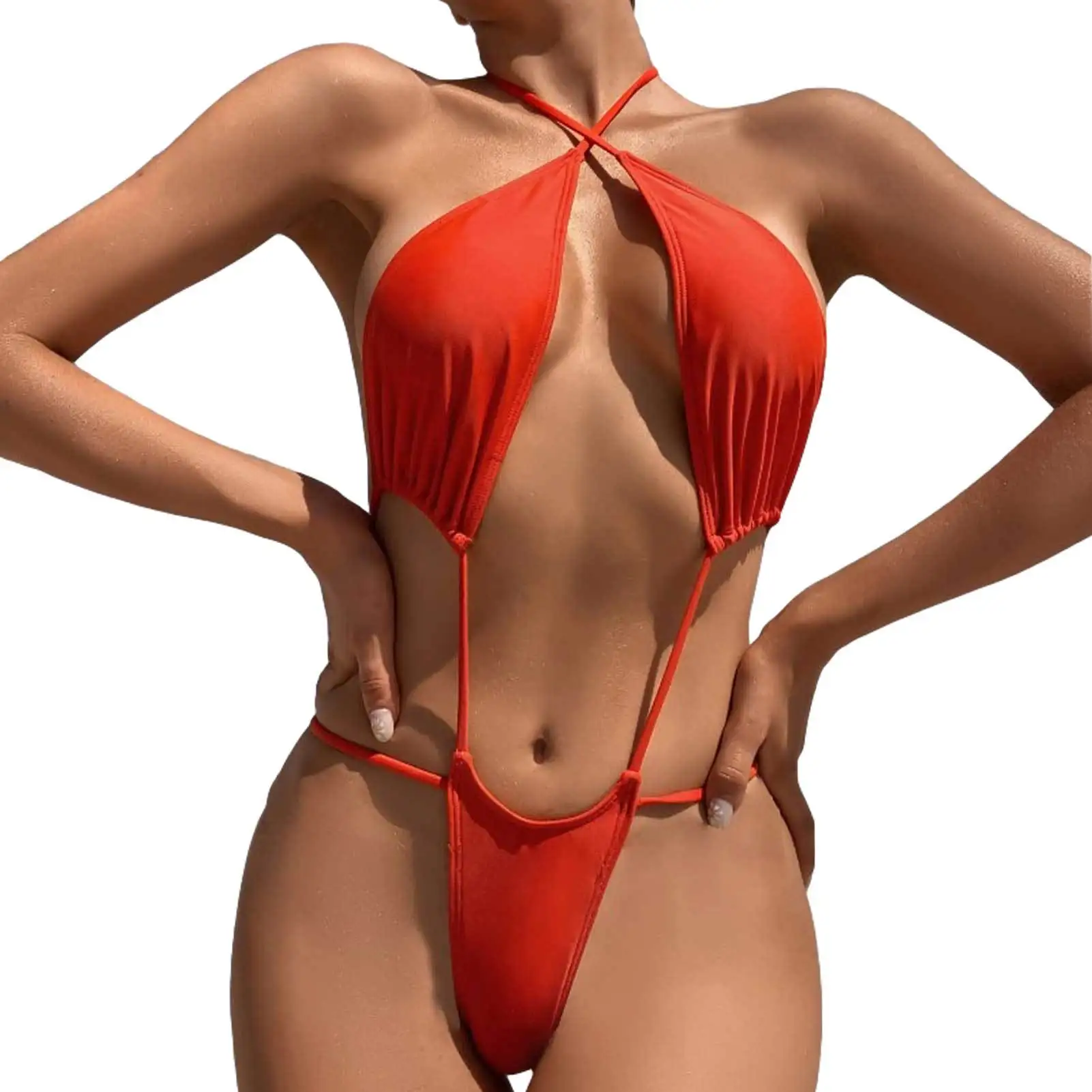 

Women One-piece Bikini Sexy Strap Swimwear Beachwear