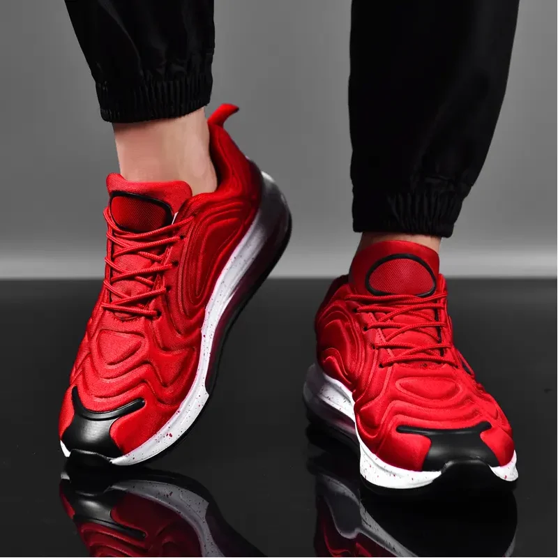 Zapatillas de deporte con cojín de aire para hombre y mujer, zapatos informales a la moda, zapatillas ligeras reflectantes, Tenis masculinos de 36 a 47|Calzado vulcanizado de hombre| AliExpress