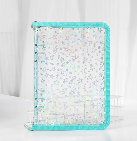 Red Star Glitter DIY Binder for Photocards and Planning