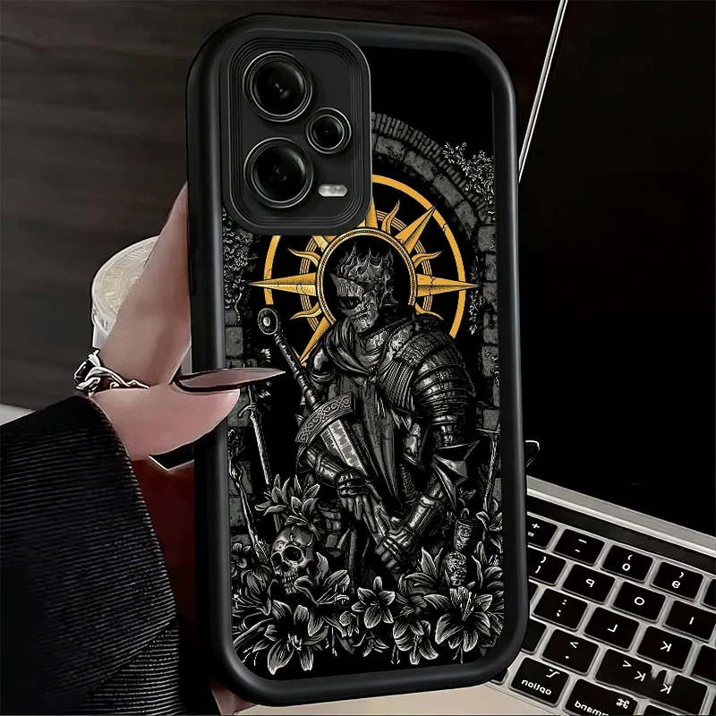 Elegant Dark Souls Gaming Silicone Phone Case - Soft Touch Protective Shell
