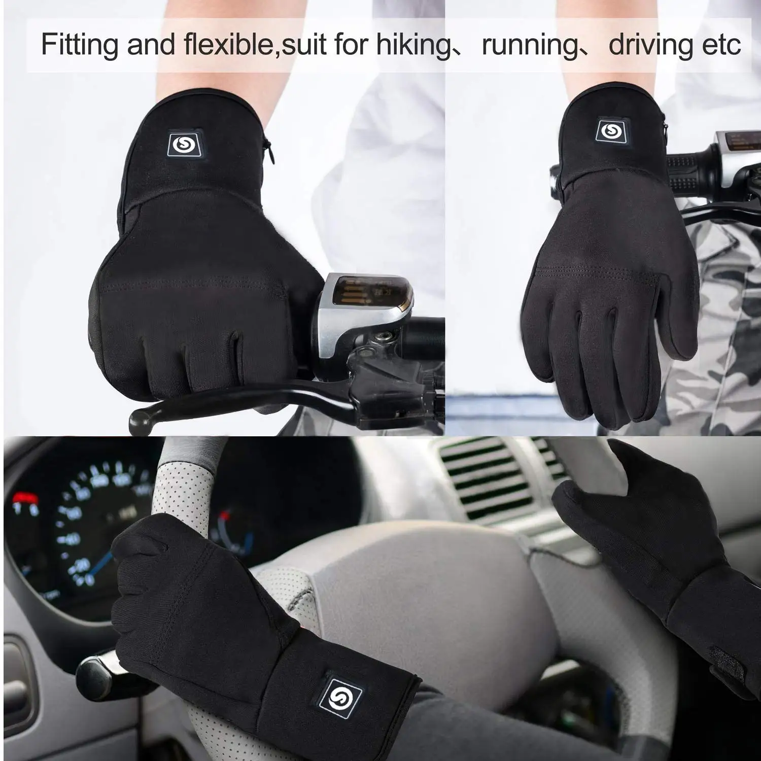 Heated Glove for Men and Women,Rechargeable Electric Battery, Riding, Ski, Snowboarding, Hiking, Cycling, Hunting, Thin