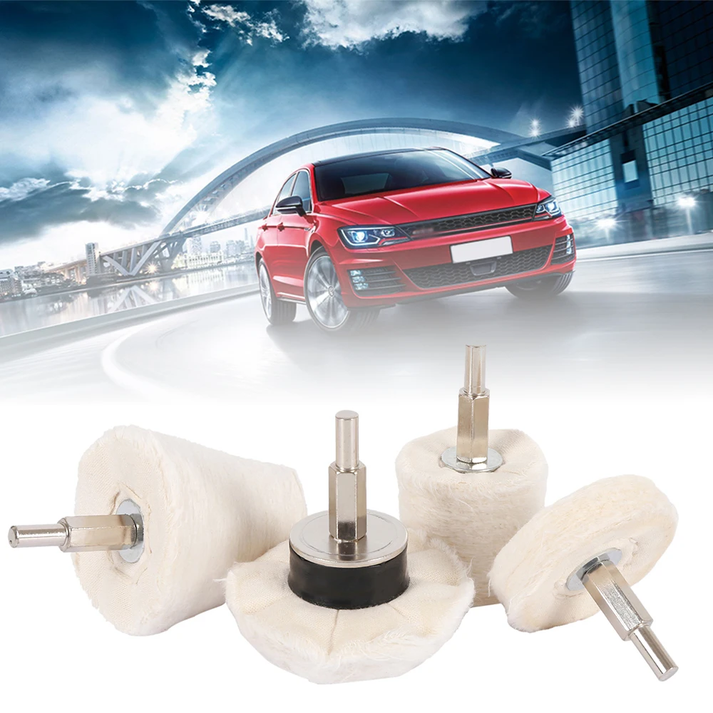 7Pcs Wear Resistant Buffing Wheel Mushroom T-Shaped Wheel Grinding Head Shank Lint Polishing Wheel for Wood Metal Glass 6