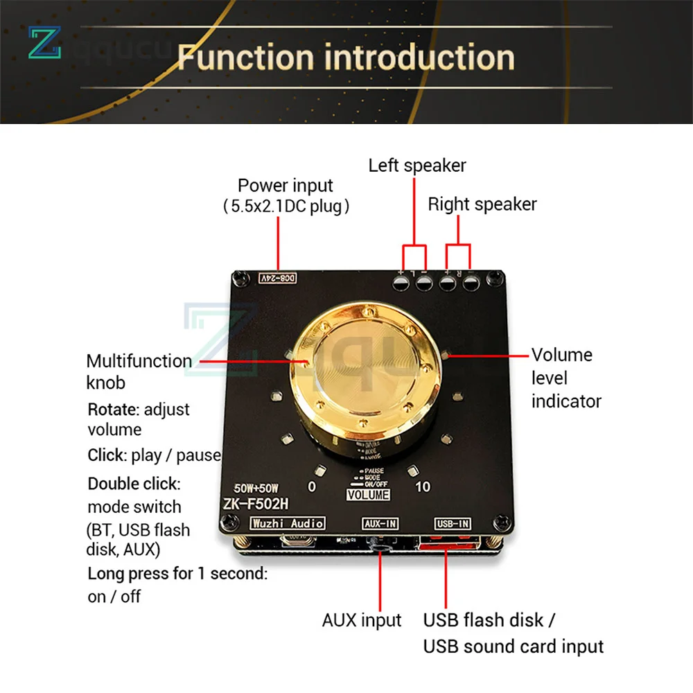 F802 F502E F302 F502H Cool Volume Indicator Bluetooth Audio