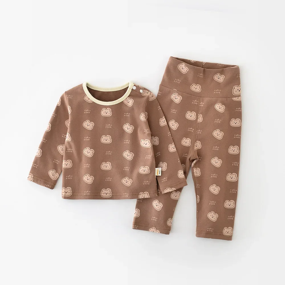 Baby Girls Bunny Print Pajama Suit Autumn Sleep Wear