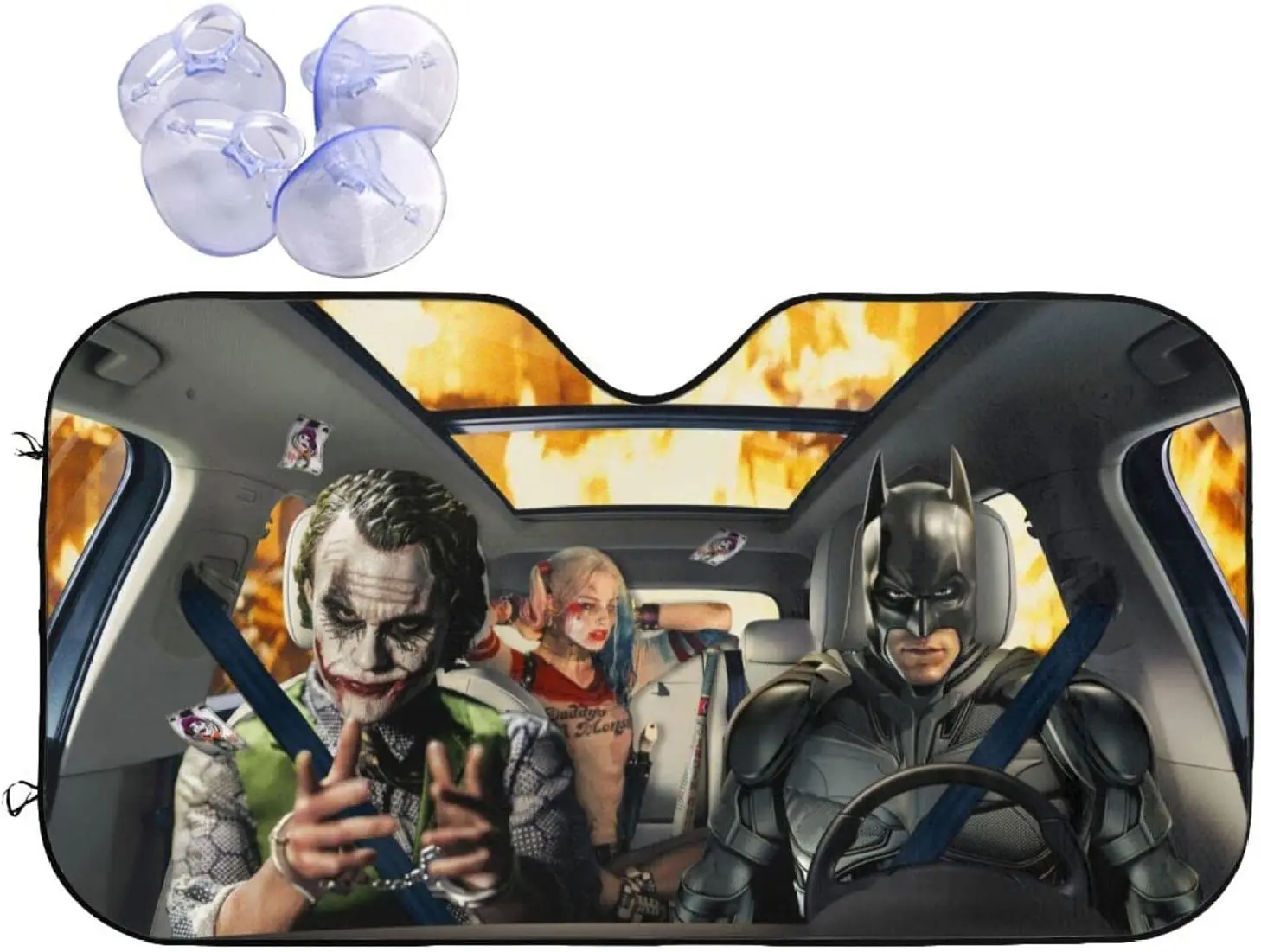 

Front Windshield Sun Shade - Accordion Folding Auto Sunshade for Car Truck SUV - Blocks Uv Rays Sun Visor Protector - Keeps Your