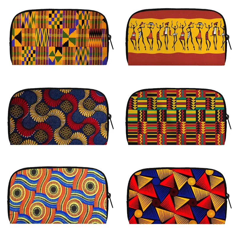 African Woman Print Wallet  Afro Ladies Card Keys Holder Bag Fashion Money Bags For Shopping Portable Long Purse Gift