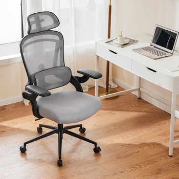 JHK Ergonomic Mesh Adjustable Lumbar Support Office Chair 120°Tilt High Back Comfortable Computer Chair with Soft Flip Up Arms 1