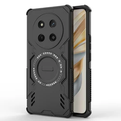 Shockproof Armor Protection Phone Case with Car Magnetic Holder - Magic7 Lite (HKdj - Black)