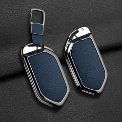 Kia Car Accessories Key Case Cover Holder - Stylish and Durable Design for Multiple Button Configurations (Blue ring)