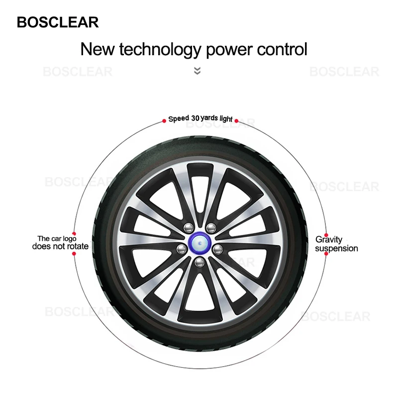 Hub Light Car Wheel Cap Floating Illumination LED Light Center Cover