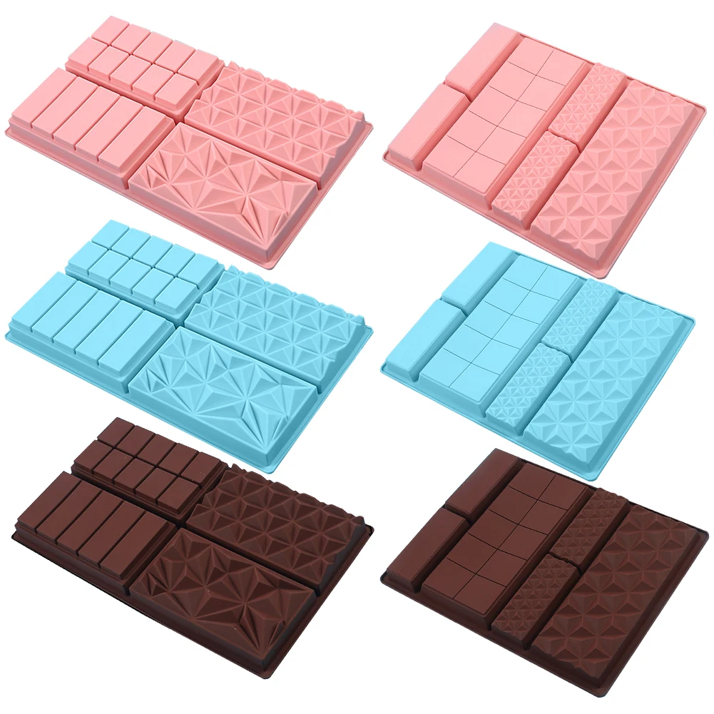 Silicone Dubai Chocolate Bar Mold for DIY Rectangular Chocolate Bars, Non-Stick Chocola... - SKU SCBM1819 - UGI Packaging