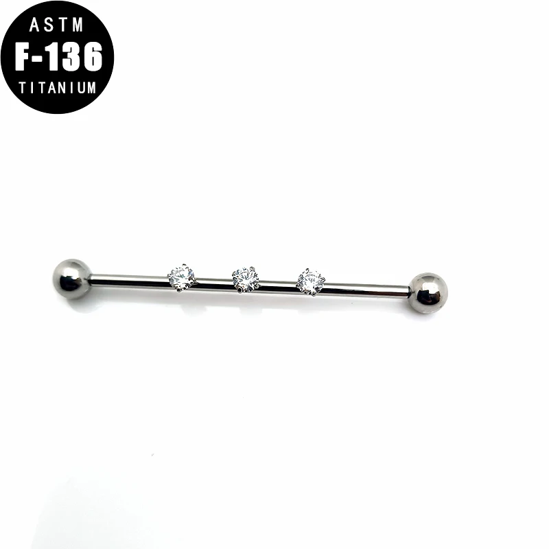 ASTM F136 Titanium Industrial Barbell for Women Internal Thread Cubic