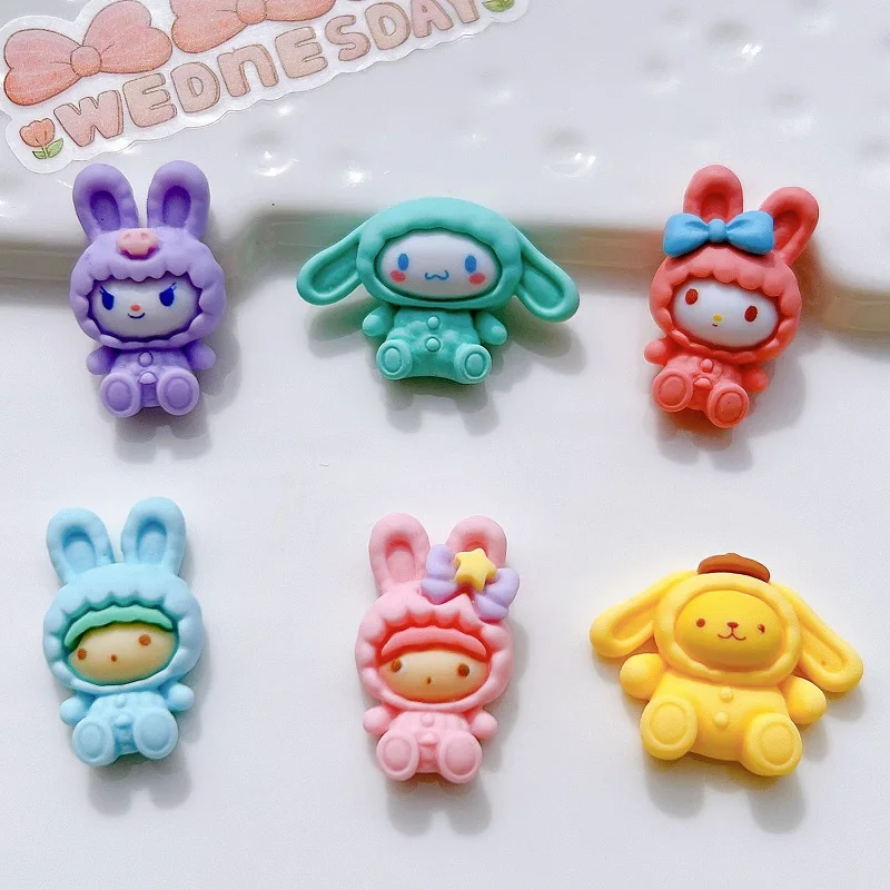 

10 шт. аксессуары для творчества Kuromi Sanrio аниме кавайная моя мелодия помпон пурин Девочка Сердце Милая фотопатч игрушка для девочек