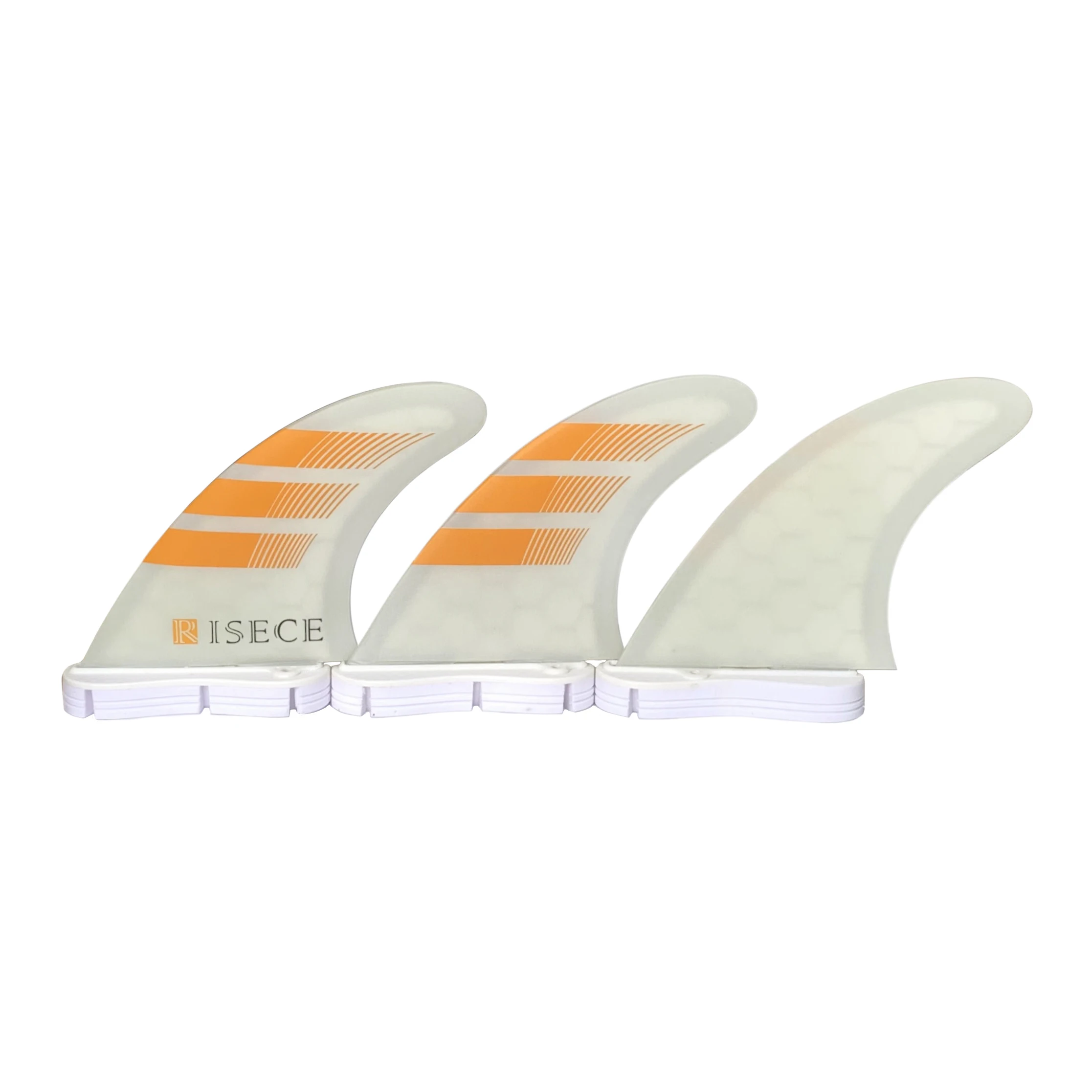 RISECE FCS 2 Big Honeycomb Surfboard Fins Single Tab MF-L Tri Fin Set Hexa Core Surfboard Fins 3PCS for Surfing