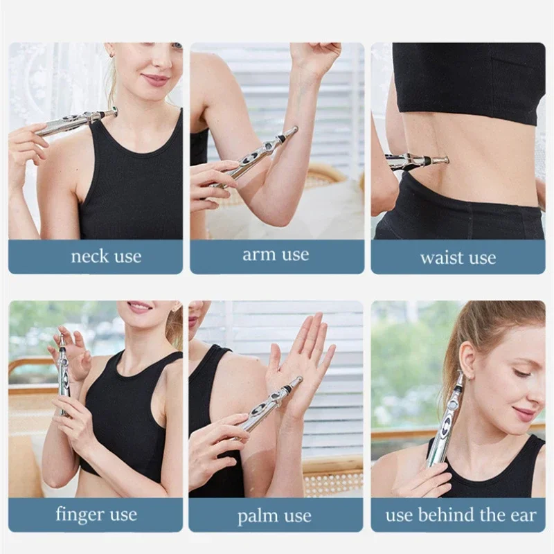 Electronic Acupuncture Pen Point Pen Meridian Energy Meridian Pens Massage Pens Acupuncture Therapy Health CarePain Relief Laser 3