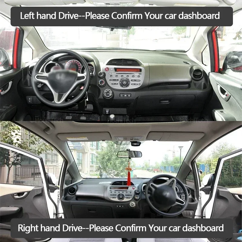 Auto Dashboard Abdeckung Vermeiden Licht Pad Instrument Panel Matte Fall Teppiche für Honda Fit Jazz 2008-2013 GE6 GE7 GE8 GE9 – Detail 6