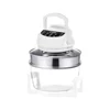Countertop Air Fryer Convection Oven with Extender Ring, Multifunction Electric Infrared Roaster Heating with 6 Settings,White 1