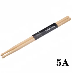 Premium Maple Drumsticks - Durable and Elegant Log Color - Perfect for Jazz and Percussion Enthusiasts (5A)