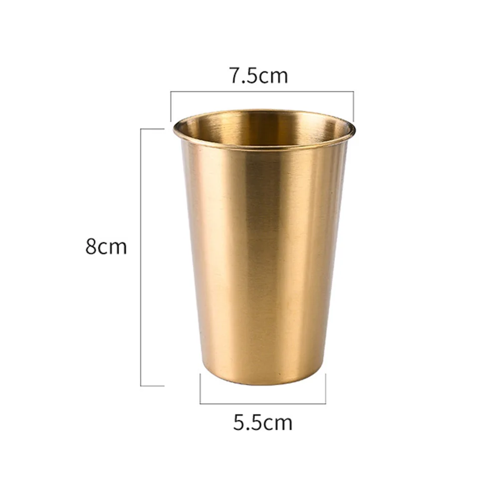 

High Quality Cup Beer Trophy 1 Pcs 240-500ml Drinking Mug Gold Silvery Stainless Steel Tea Cups Gift For Family