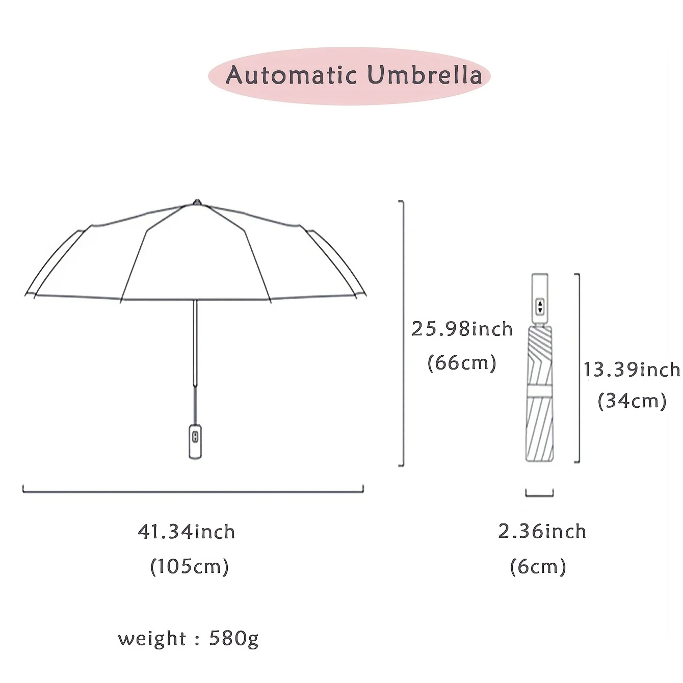 Extra-large auto-folding umbrella: double-reinforced frame, UV & windproof. Durable, compact, all-weather essential.