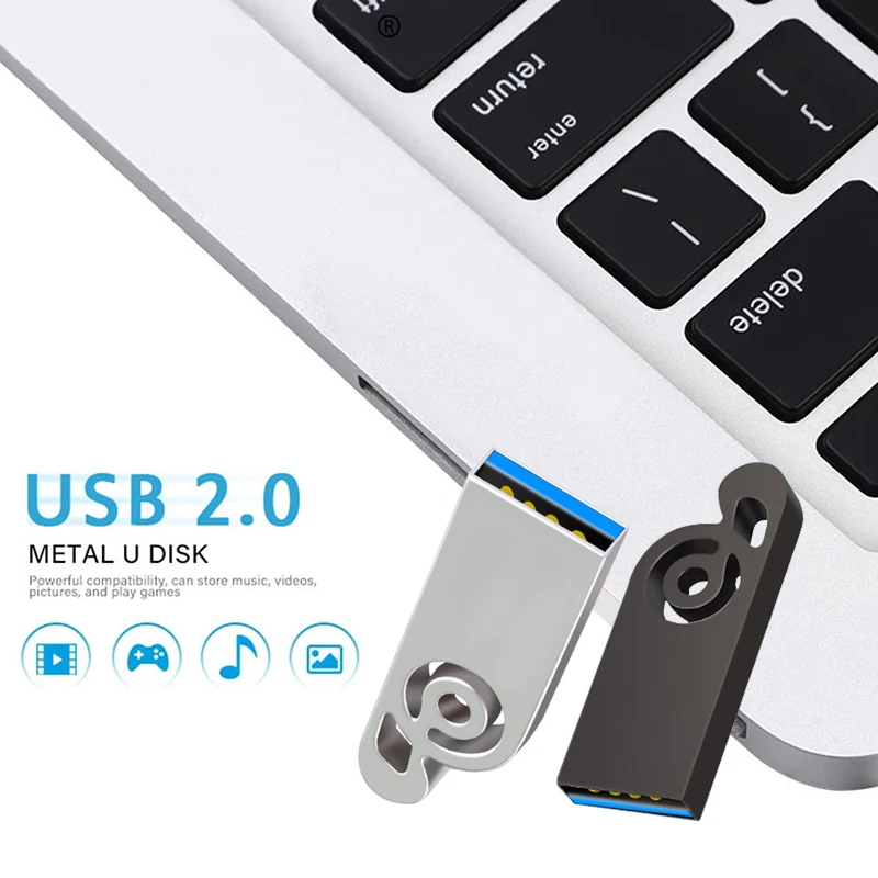 

USB-флеш-накопитель в металлическом корпусе, 2,0 дюйма, 4-128 ГБ
