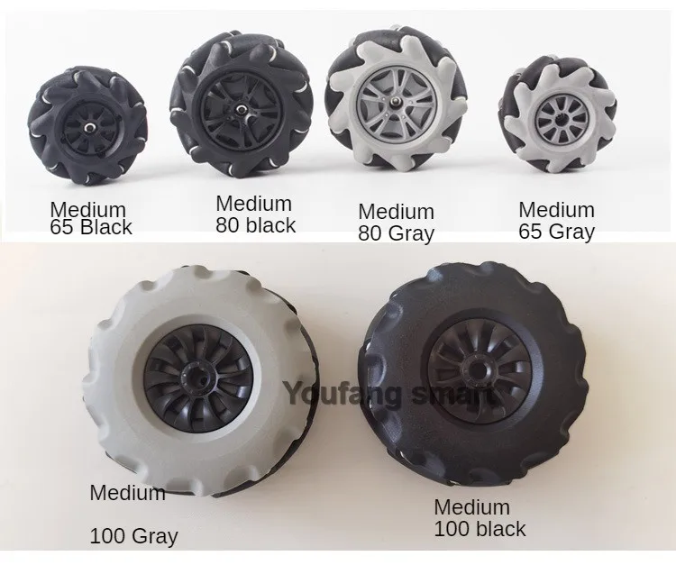 20kg Last 4 stücke Omni Rad 65mm Mecanum Rad 4/5/6mm Kupplung Agv Rad für Arduino Himbeer Pi Roboter Auto DIY Teil Ros Plattform – Detail 8