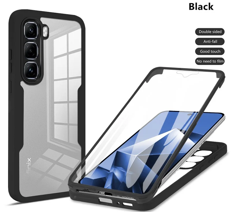 360° Protection Hard Clear Back Case with Screen Protector