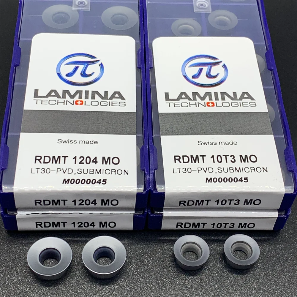 

10pcs RDMT 1204 MO LT30-PVD CNC blade RDMT10T3 MO LT30-PVD LAMINA Carbide Milling Insert Cutter Lathe Tool RDMT