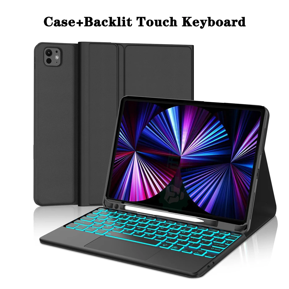 Premium Keyboard Case with Detachable Bluetooth Keyboard and Pencil Holder