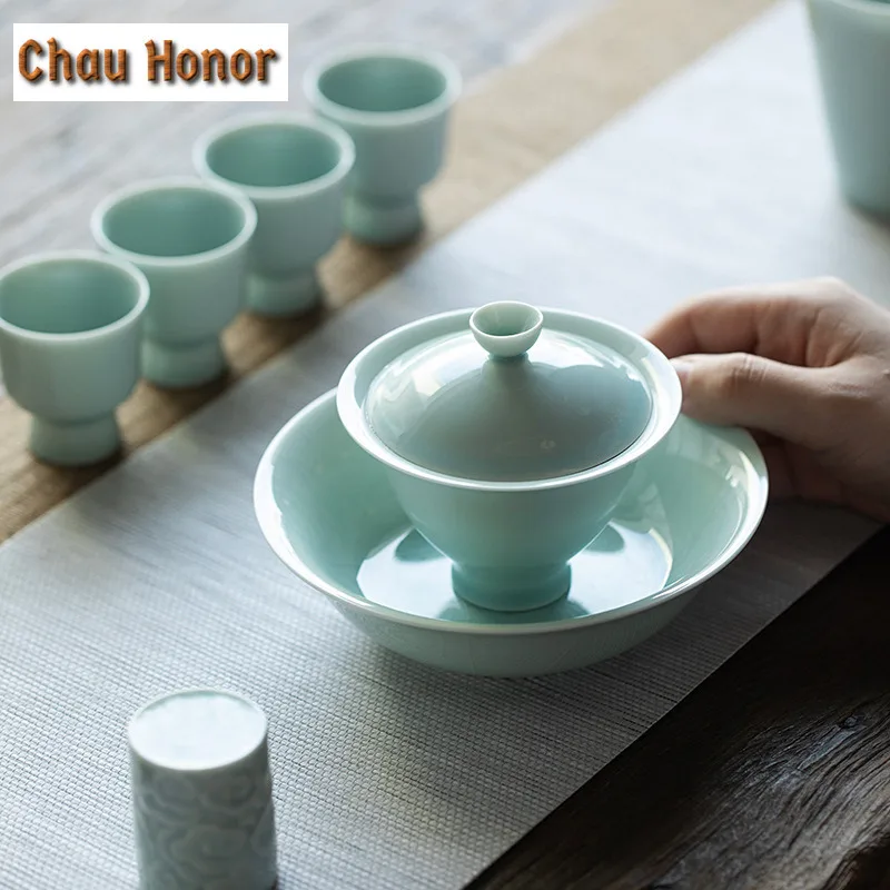 Japanese Hutian Kiln Split Piece Ceramic Pot Bearing Dry Brewing Plate Pot Holding Imitating Song Tea Bearing Kung Fu Teaware