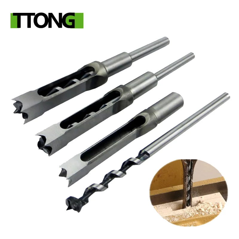 Woodworking drill tool set square drill auger chisel set square hole lengthening saw 6.0mm~16mm